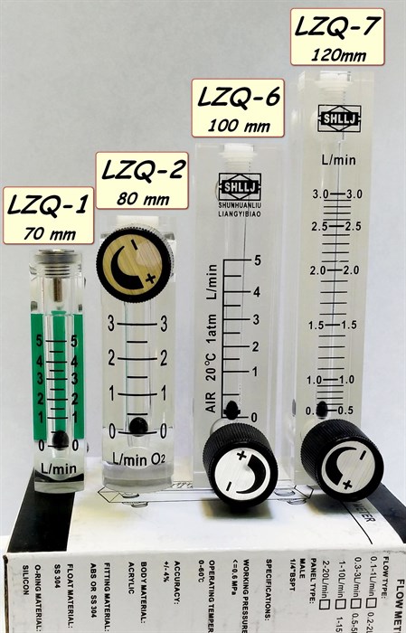 Ротаметр 0,5-3 л/мин. с регулятором LZQ-7
